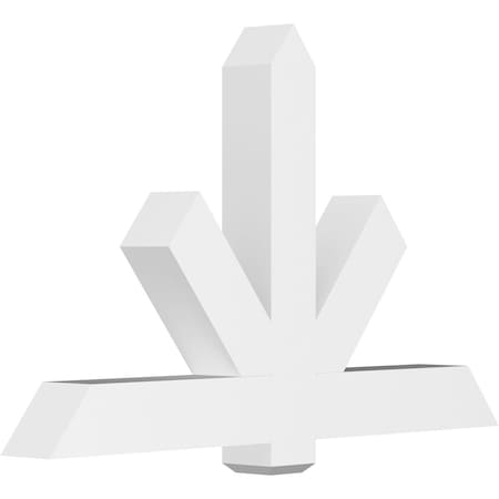 Ekena Millwork Kennewick Architectural Grade PVC Gable Bracket, 60"W x 37 1/2"H x 6"D x 6"F, 15/12 Pitch GBP060X38X0606KEN00